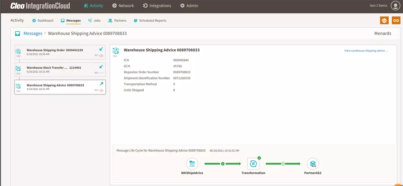What is an EDI 945 Warehouse Shipping Advice Cleo