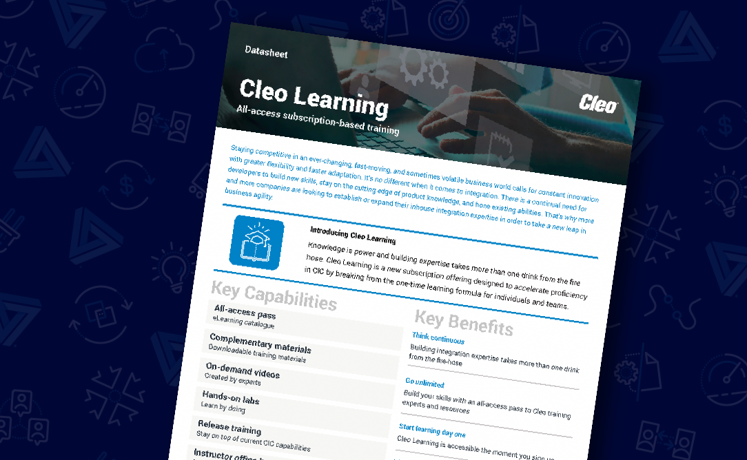 cleo-learning-data-sheet