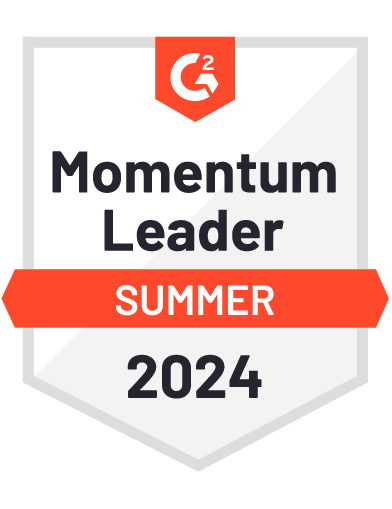 G2 badge - Momentum Leader Enterprise Spring 2024
