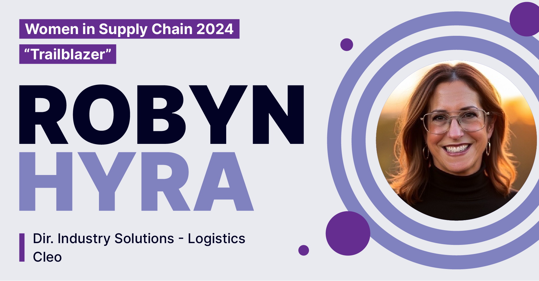 2025 Women in Supply Chain Award Robyn Hyra