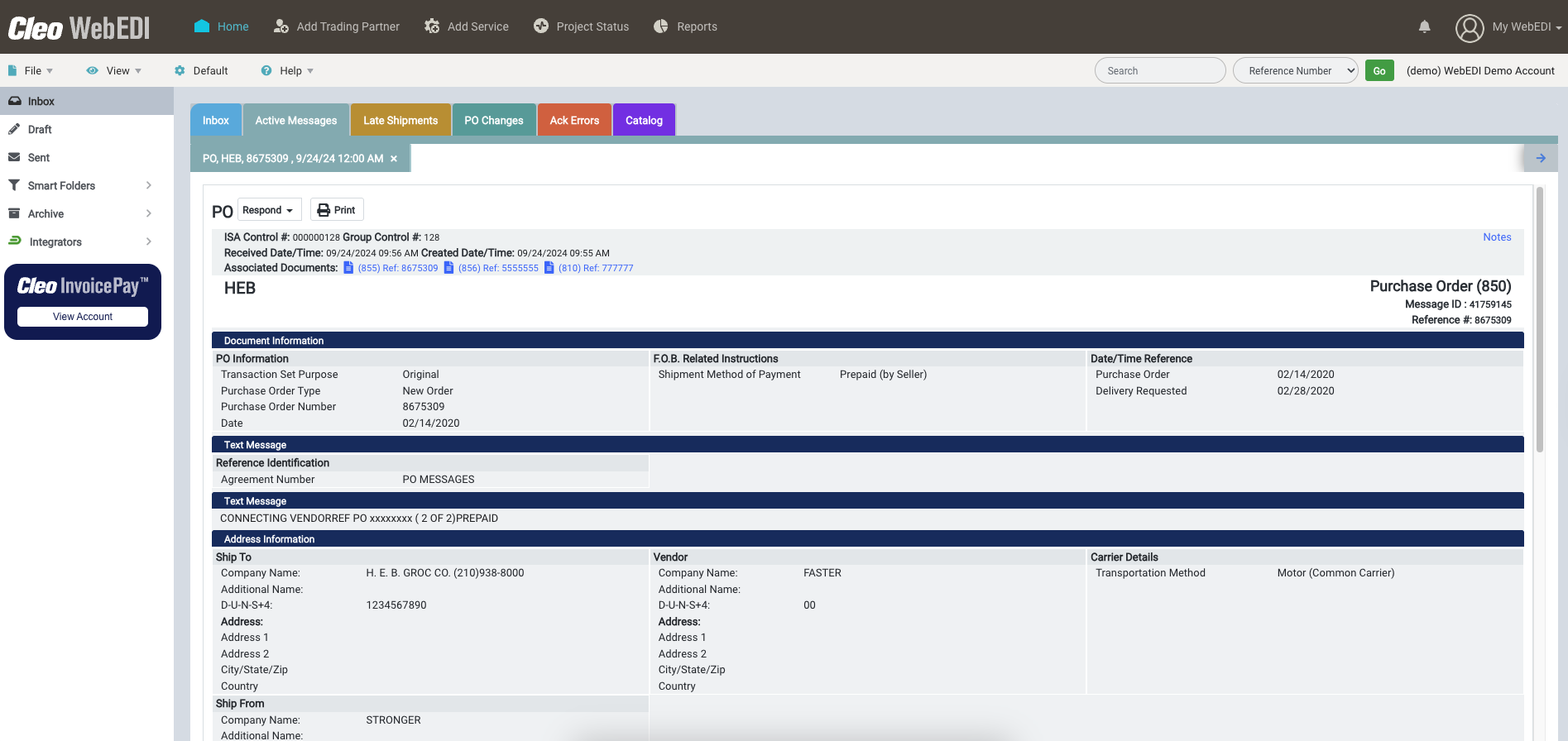 PO Web EDI Portal