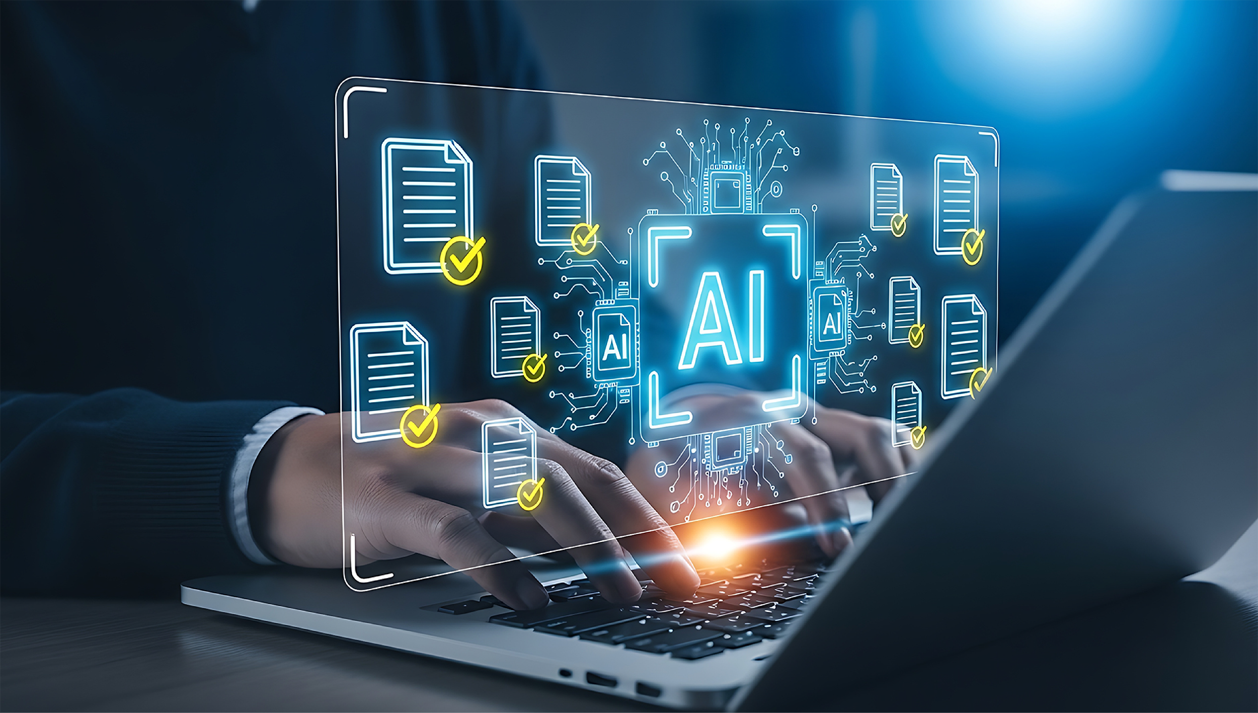 Person Using AI On Computer