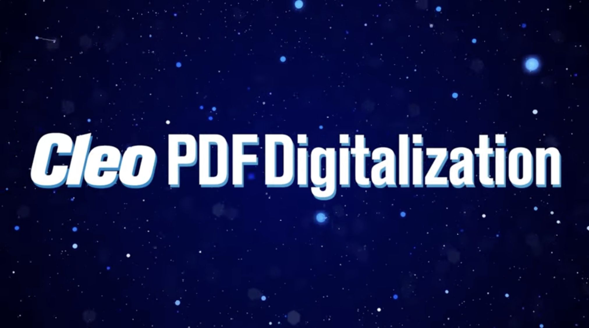cleo pdf digitization