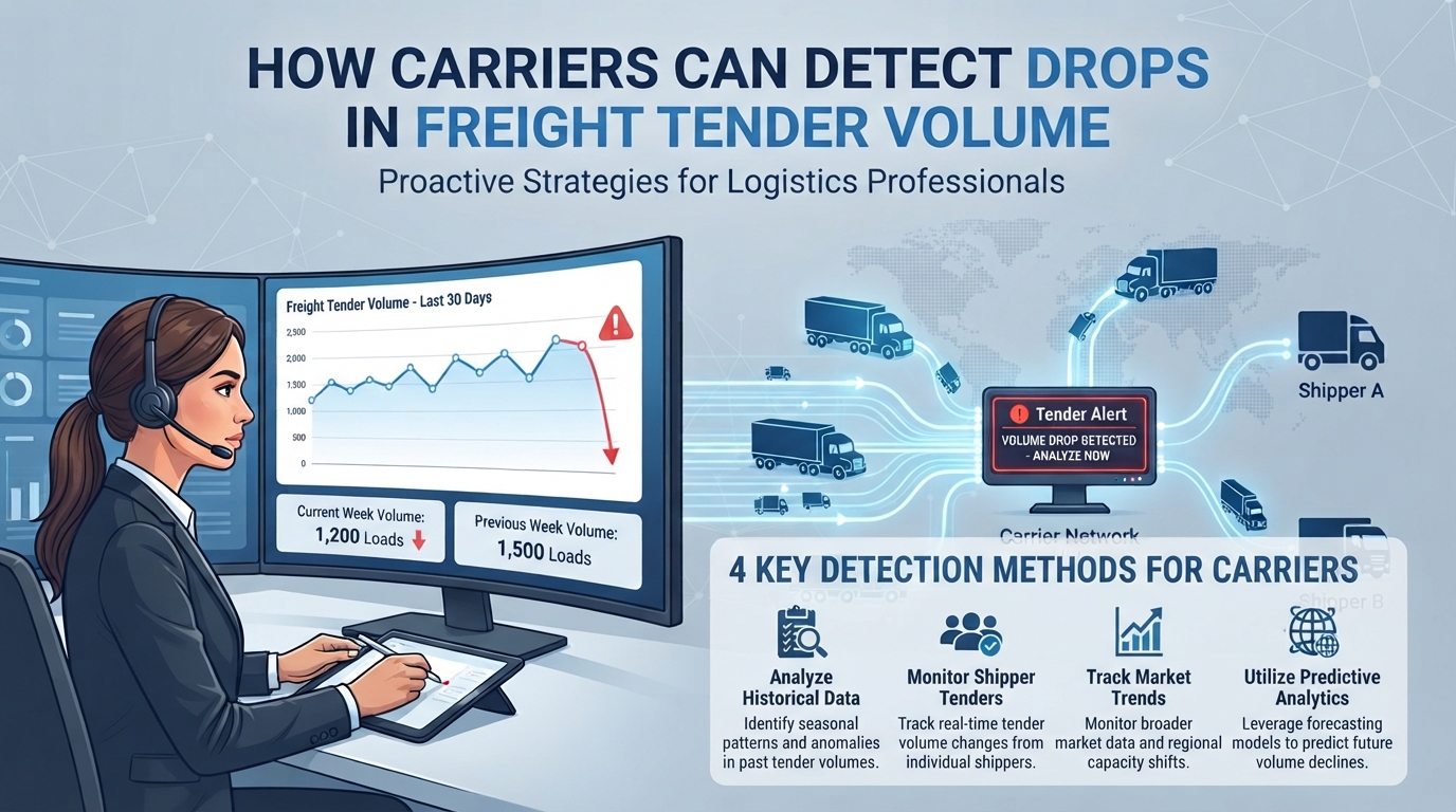 How Carriers Can Detect Drops in Freight Tender Volume