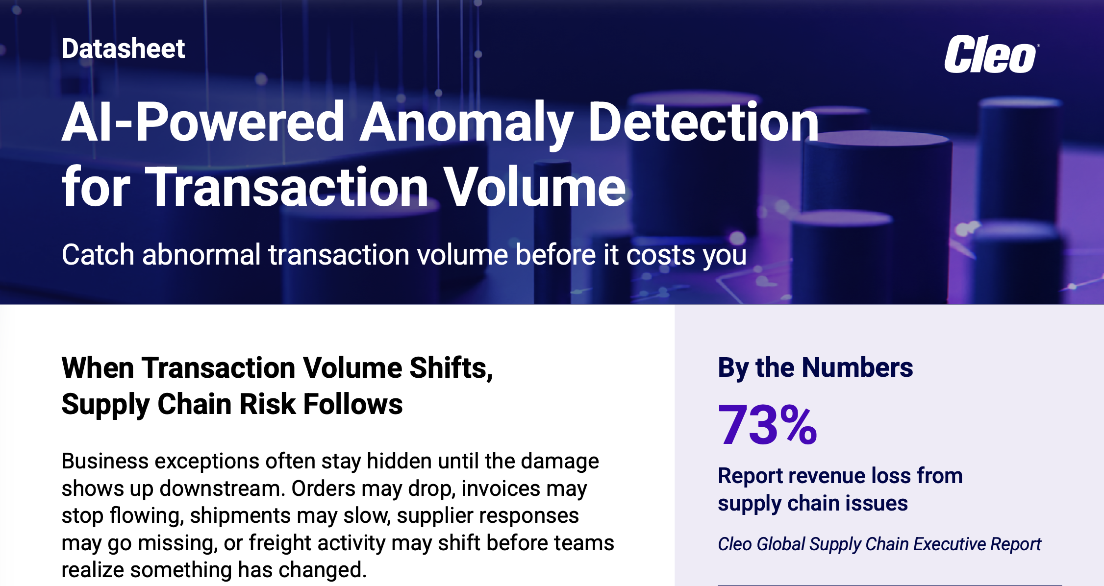 AI-powered anomaly detection for transaction volume datasheet