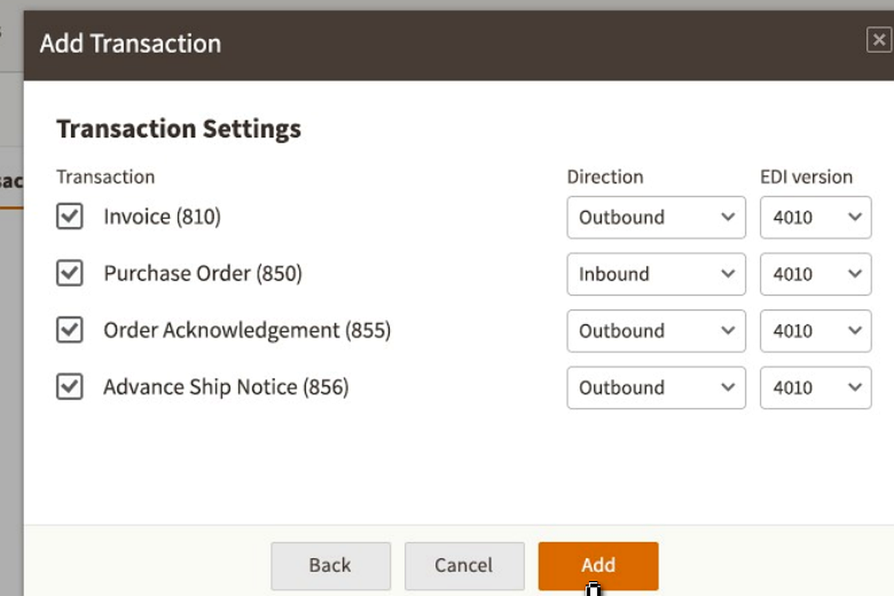 Cleo guided onboarding upload view for sample files and transaction profiles