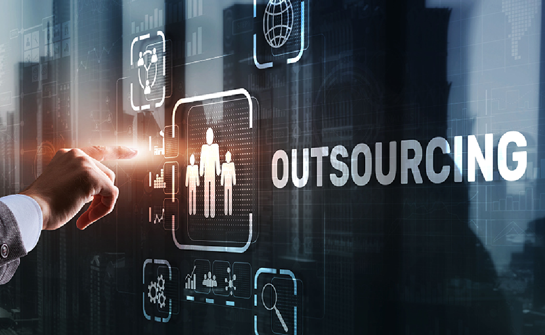 Business person selecting EDI outsourcing