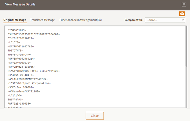 EDI ASN 856 Transaction File