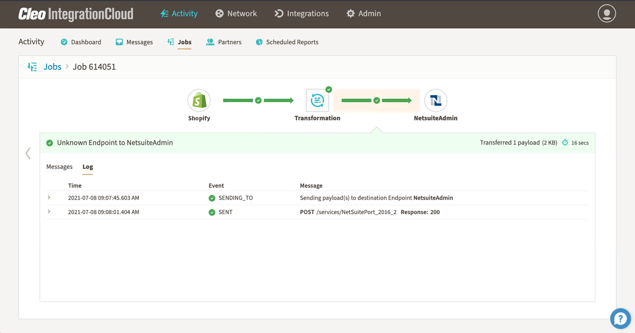 Cleo Integration Cloud - API Integration