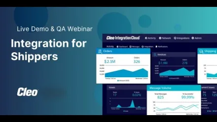 Webinar: Cleo Integration Cloud for Shippers